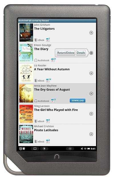 The Overdrive App is now available for Nook tablets